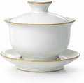 Luxury Gaiwan Tea Set Gift for Tea Lovers – Hand-Signed Handmade Longquan Celadon Gaiwan with Lid and Saucer, Premium Gongfu Tea Cup, Tea Ceremony Wedding Housewarming Gift