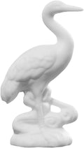 BESPORTBLE Ceramic Crane Figurine White Porcelain Decorative Ornament Stylish Asian Home Décor Accent Delicate Collectible Sculpture for Living Room Display