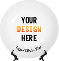 Custom Photo Ceramic Decorative Plate, Wobble-Plate Dishes with Display Stand, Handmade Ceramic Ornament, for Wall Hanging Living Room Bathroom Decor Gift, White-6 In