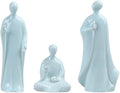 Buddha， Sculpture，Buddha Adornments buddha statue decoration 3 Pack Ceramic Buddha Asian Statue Set Feng Shui Buddha Sitting Sculpture Standing Figurine For Home Desktop Decor, Gift Collection gifts