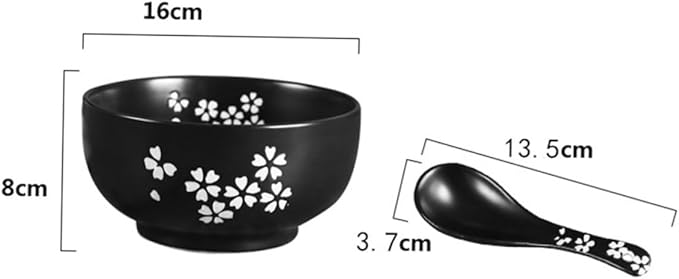 Mobestech 1 Set Ceramic Noodle Bowl with Lid Japanese Style Soup Bowl for Kitchen Tableware for Serving Noodles Salads and More Easy to Clean
