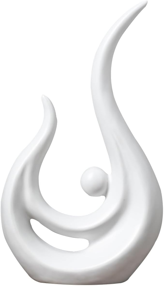 Sculptures Statues Sculptures White, Modern Abstract Art Decorative Statue, for Decoration Living Room, Bar, Bedroom, Gift, Ceramic