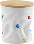 Ceramic Jar with Lid, 34oz Food Storage Jar with Airtight Seal Ceramic Lid for Sugar Tea Spice, Coffee Canister Sugar Container (White)