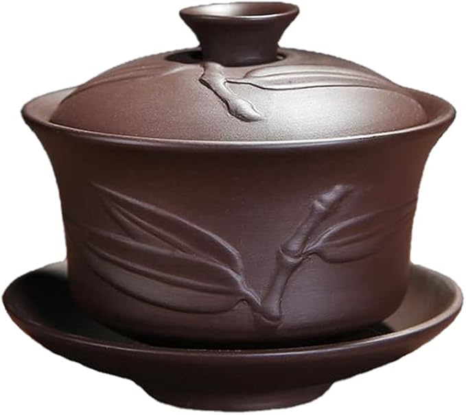Yixing Chinese Zisha Gaiwan Handmade 150ml China Porcelain Gaiwan Kungfu Teacup Traditional Chinese Teaware Tea Set