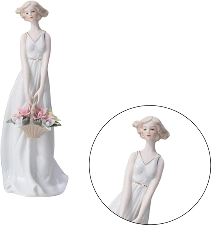 GLEAVI Handmade Ceramic Figure Unique Home Adornment Cute Office Decor Delicate Room Ornament
