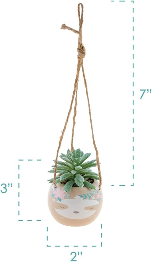 Karma Shaped Hanging Succulent Pot Sloth