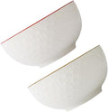 2pcs Ceramic Fruit Salad Bowls Kitchen Tableware for Rice and Salad Lightweight and Portable Beautifully Designed Delicate Patterns