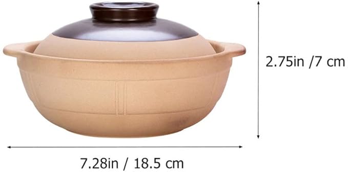 Large Ceramic Bowls, 1 Pc ceramic casserole boiling pot Porcelain Hot Pot Pot korean stone pot Oven enamelware cookware - Soup Pot induction ceramics -20.5X20.5X7CM(18.5X18.5X7CM)