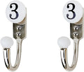 IndianShelf 2 Pack Elegant Ceramic, Zinc Decorative Cute Hooks for Hanging Coats, Jackets, Leash, Hat, Towel, Backpack, Purse, Handbag for Mudroom Décors[White]