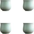 4-Oz Ceramic Espresso Cups Set - Multi-Color, Handle-Free Design for Home & Cafe | Dishwasher-Safe Stoneware Cups (brown,4)