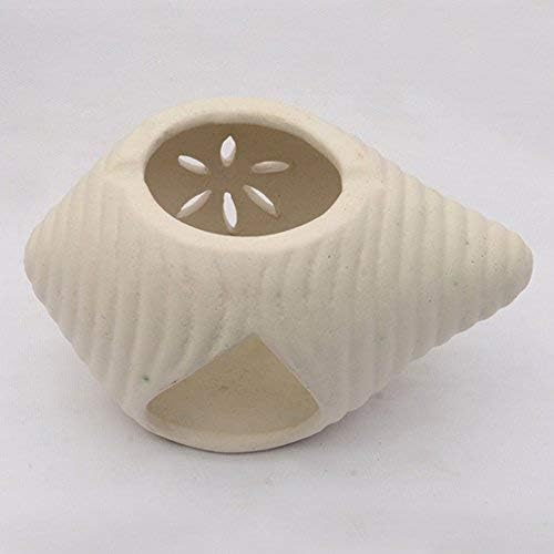 Western Eiderdown Presents Ceramic Tea-Light Candle Holder Cum Home Decorative Oil Burner (18.5 cm X 11.9 cm X 10.4 cm, White) #Aport-002