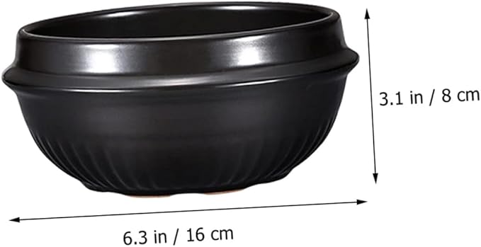 Alipis Heat Resistant Ceramic Casserole Dish Korean Stone Pot for Household Cooking Smooth Surface with Double Ears for Safe Handling Uniform Heat Distribution Easy to Clean and Gas
