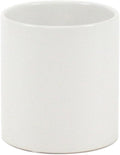 WGVI Matte White Ceramic Cylinder Vase Width 3.75" Height 4", Flower Arrangements, Candle Holder, Terrarium Planter Pot, Storage Container Organizer, Pen Brush Holder, Centerpieces, 1 Piece