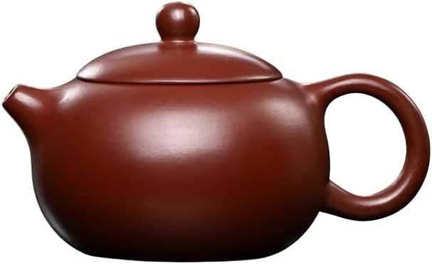 Xishi Teapot Chinese Zisha Clay Pot Ceramics Purple Sand Dahongpao Mud Kungfu Tea Set Kettle Spherical Filter (Red 150ml)