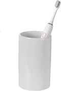White Toothbrush and Toothpaste Holder,Ceramic Electric Toothbrush Holders,Toothbrush Cup, Bathroom Tooth Brush Holders(300ml)