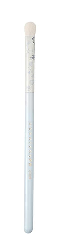 Indigo Artisan QHC 108 Small Blending Brush - Blue Lacquered Wood Handle & Ceramic-Print Ferrule, Soft Nylon Bristles for Blending Powder/Cream Makeup