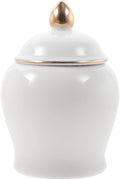 Amosfun Ceramic Tea Canister with Airtight Lid - Mini 3.54 Inch Porcelain Loose Leaf Tea Storage Jar for Kitchen and Travel Decorative Food Storage Container