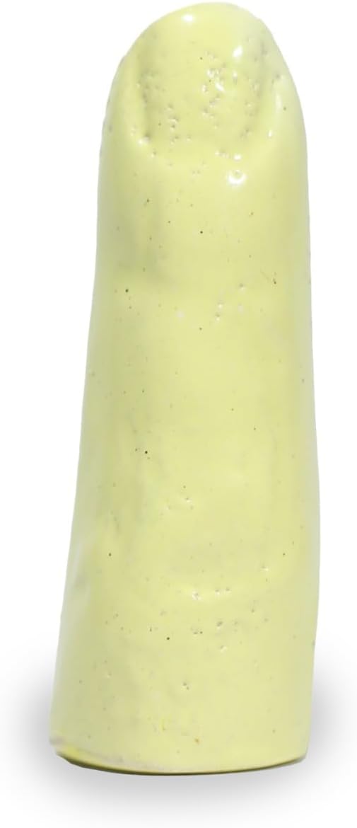 OGA POTTERY - THE FINGER - Handmade Pottery - Model The Finger - Frontal Pipe - Medium size smoking bowl - Gift box ready (Signature box and instructions) (Cream)