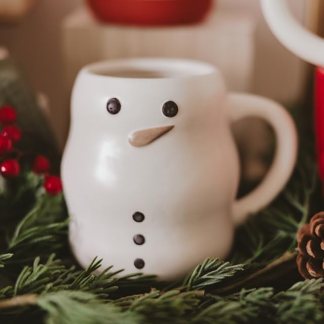 Sweet Water Decor Snowman Coffee Mug, 21oz Ceramic Christmas Mug, Dishwasher & Microwave Safe, Large Holiday Winter Cup for Coffee, Tea & Hot Chocolate, Stocking Stuffer Gifts for Women
