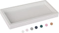 Bathroom Tray, Small Vanity Tray Silicone Soap Dish Sponge Holder Kitchen Sink Organizer Bathroom Accessories for Countertop, Toilet, Shower - Greyish White