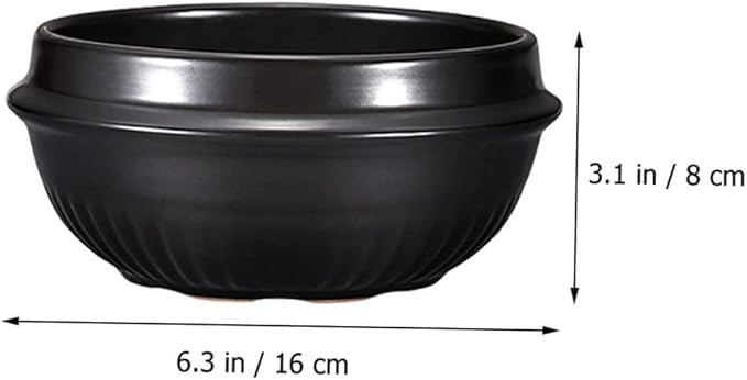 Amosfun Korean Stone Pot for Cooking Multi-functional Ceramic Casserole Dish Household Cooking Pot for Stews and Rice for Home and Restaurant Use