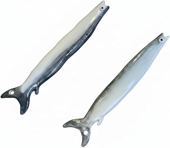 Ceramic Fish Drinking Straws | Unique Novelty Reusable Eco-Friendly Coffee Stirrer & Cocktail Accessories | Food Grade Artisan Gift for Home & Bar (2)