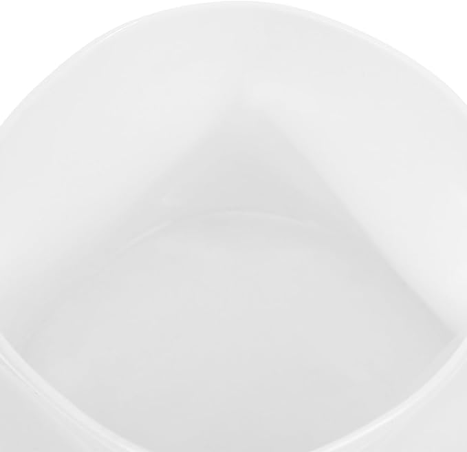 GLEAVI Mini Irregular Shaped Ceramic Teacup Versatile White Porcelain Bowl Candle Holder for Daily Use Home Decor and Festive Occasions