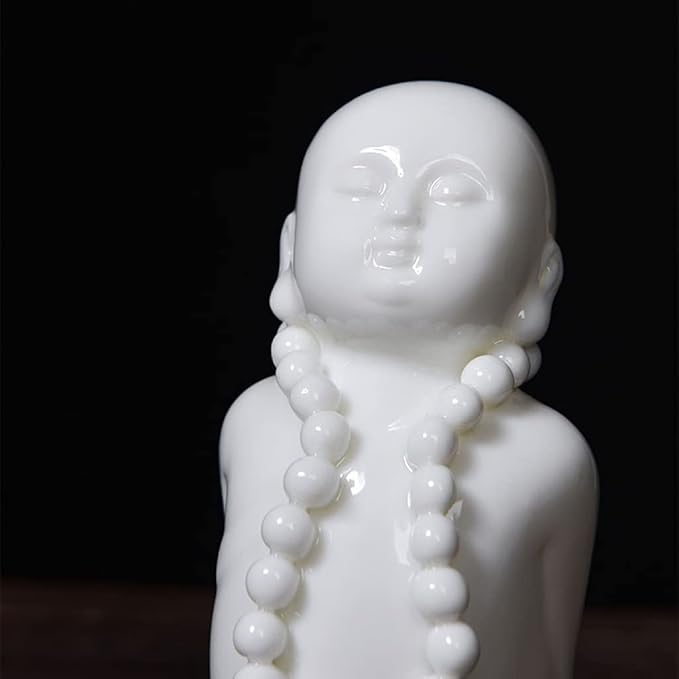 Buddha Statue,Buddha Statues for Home 5.5" Ceramic Buddha Statue Mini Standing Buddha Figurine and Sculpture for Feng Shui Home Decor, Asian Yoga Zen Indoor Decor Praying Buddha Statue