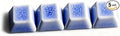 Crackle Ceramic Keycaps Set, OEM Height, Premium Artisan Upgrade for Gamers & Mechanical Keyboard Enthusiasts – Buy 4 Sets Get 1 Free (Blank/Blue)