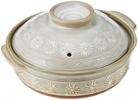 TIKUSAN Donabe Japanese Hot Pot Banko Ware Made in Japan (7 go(51 fl oz.))