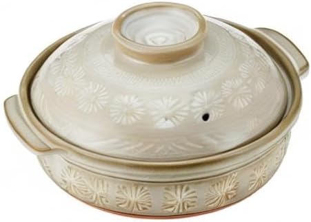 TIKUSAN Donabe Japanese Hot Pot Banko Ware Made in Japan (9 go(108 fl oz.))