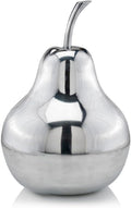 Modern Day Accents 3663 Pera XL Polished Pear, Fruit Decor, Gifts, Tabletop, Silver Home Decor Centerpiece, Room Aesthetic, Office Desk Sculpture, 11" L x W 16.5" H