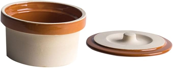 OUNONA 2pcs Ceramic Steaming Bowl with Lid Practical Kitchen Supply for Soup Rice Yogurt Desserts Lightweight Smooth Surface Easy to Clean Home Tableware