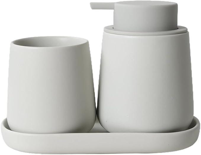 BosilunLife Bathroom Accessories Set 3 pcs (Light Grey-Liquid)