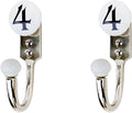 IndianShelf 2-Packs Ceramic, Zinc Decorative Cute Hooks for Hanging Coats, Jackets, Leash, Hat, Towel, Backpack, Purse, Handbag for Balcony Décors[White]