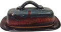 ALWAYS AZUL POTTERY 7.5 Inch by 4 Inch Butter Dish in Moonscape Glaze - Handmade Pottery - Decorative Stoneware Butter Dish Dispenser - Countertop Covered Butter Storage Container