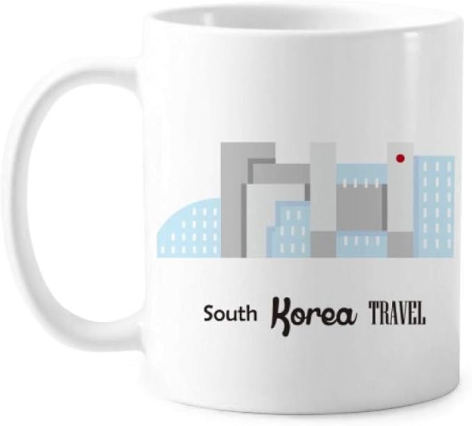 South Korea Landmarks The Building Mug Pottery Ceramic Coffee Porcelain Cup Tableware