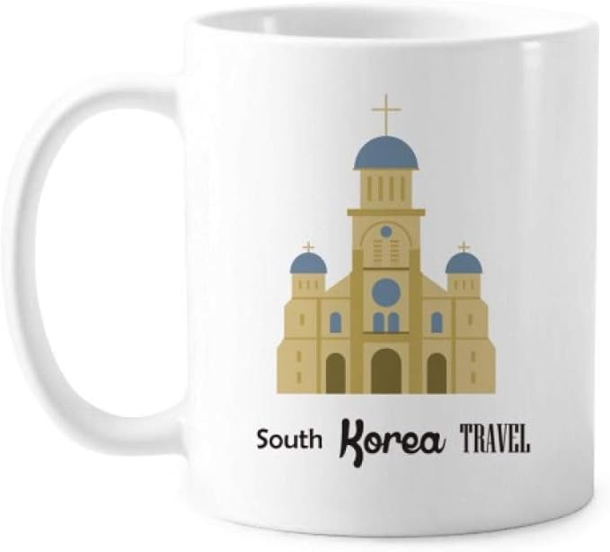 South Korea Landmarks The Church Mug Pottery Ceramic Coffee Porcelain Cup Tableware