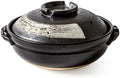 Japanese Ceramic Hot Pot, 3 Quart Clay Pot for Cooking with Lid, Heat Resistant Pot for Stew and Soup, Large Clay Cooking Pots for Nabe Pot and Korean Stone Pot Bibimbap,1700ML,B