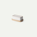 Mora Ceramic Two-in-One Butter Dish with Lid, Covered Butter Crock Container to Leave on Countertop - Large Storage Keeper/Holder for Kitchen, Gifts for Her, Butter Tray For Counter - Oat