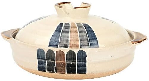 Japanese Clay Pot for Cooking with Lid, 2.2L Ceramic Casserole for Shabu Shabu & Stewing, Korean Stone Pot for Soup Bowls, Heat Resistant Earthenware Pot & Terracotta Cooking Pots for Gas,0.8L,B