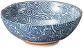 Traditional Japanese Ceramic 51 Fluid Ounces, Wide Mouth Sanuki Serving Bowl, Tako Karakusa Pattern, Donburi Noodle Ramen Soup Pasta, Mino Ware from Japan KG325204