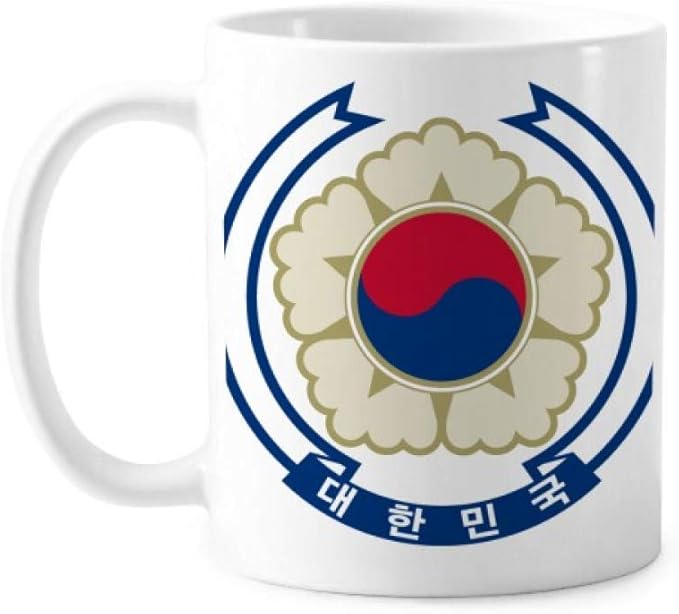 Korea National Emblem Country Mug Pottery Ceramic Coffee Porcelain Cup Tableware
