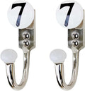 IndianShelf 2-Set Aesthetic Ceramic, Zinc Decorative Cute Hooks for Hanging Coats, Jackets, Leash, Hat, Towel, Backpack, Purse, Handbag for Home Decoration :White