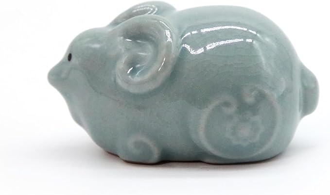 12 Chinese Zodiac Tea Pet, Unique Crackle Ru Porcelain, Traditional Chinese Cultural Tea Accessory, Asian Home & Office Decor, Gift for Tea Lovers & Anniversaries (Sheep 1pc)