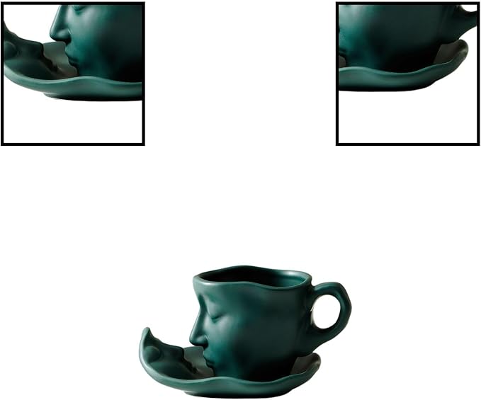 Artistic Ceramic Coffee Mug with Sculptural Face Design for Home Decor and Gift Giving