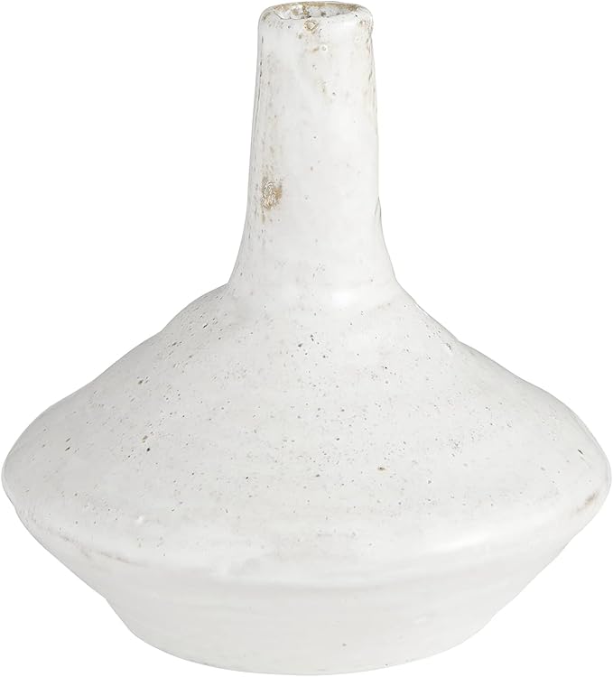 Santa Barbara Design Studio Pure Design Modern Ceramic Pottery Vase for Home Decor, 7-Inches High, White