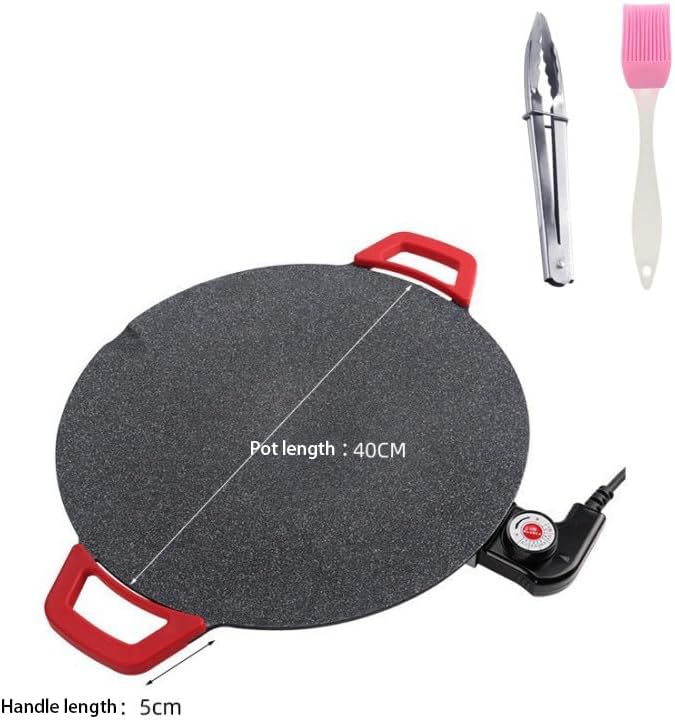 Electric grill, Korean style household electric grill, smokeless meat grilling machine, electric grilling plate, iron plate, meat grilling pot, large