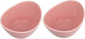 2pcs Handmade Ceramic Salad Bowls Small Pink Multipurpose Tableware for Soup Noodles Rice Fruits for Home Dining and Serving