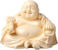 Buddha Statue Buddha Statue Ceramic Sculpture Maitreya Laughing Buddha Decoration Creative Car Buddha Decor Home Ornaments 2.95 Inches Gifts That Make You Happy